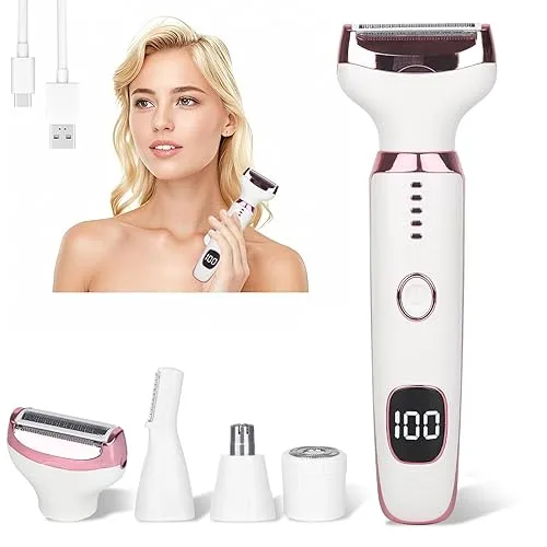 Wet & Dry Electric Razor for Women Men,4 in 1