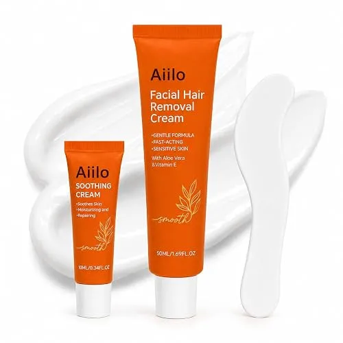 5 Min Painless Facial Hair Removal Cream for Women with