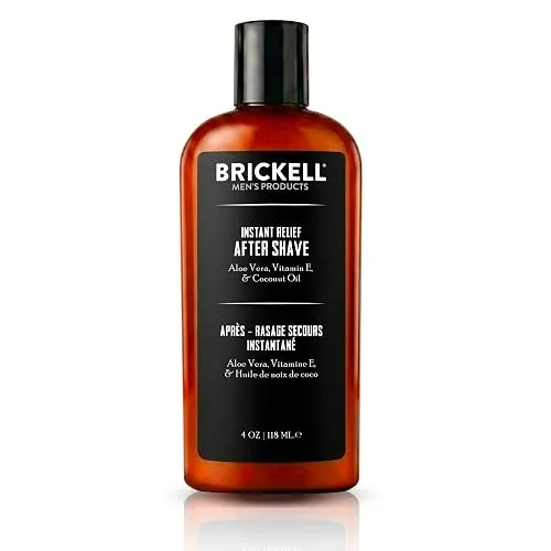 Brickell Men's Instant Relief Aftershave for Men, Soothing After Shave