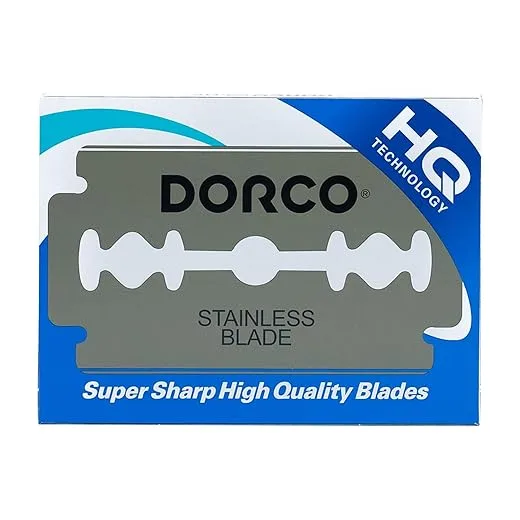 Dorco ST300 Platinum Extra Double Edge Razor Blades 100 Count, Premium Stainless Steel Shaving Blades, Super Sharp for Smooth, Precise Shave, Stocking Stuffers