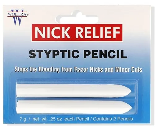 Clubman Woltra Nick Relief Styptic Pencil, 0.25 oz (2 Pencils)