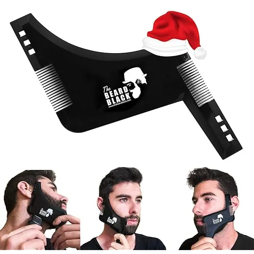The BEARD BLACK Beard Shaping & Styling Tool with Inbuilt Comb, Perfect for Line Up & Edging, Use with Beard Trimmer or Razor