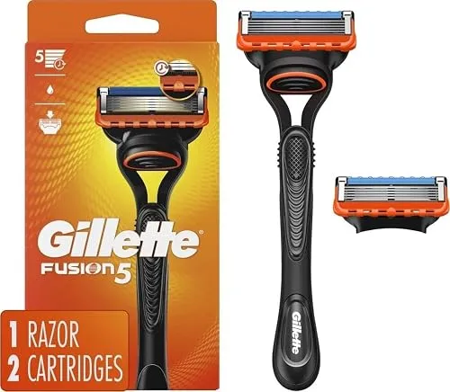 Gillette Fusion5 Razor for Men, Handle + 2 Razor Blade