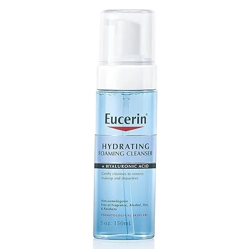 Eucerin Hydrating Foaming Daily Facial Cleanser with Hyaluronic Acid, 5