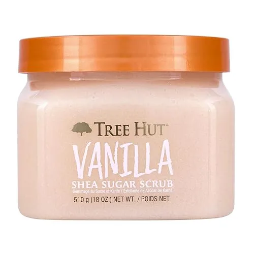 Tree Hut Vanilla Body Scrub, Exfoliating & Hydrating Sugar Scrub