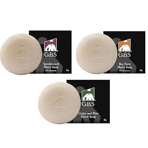 GENTS 97% All Natural Shave Soap Set for Men, Cedar