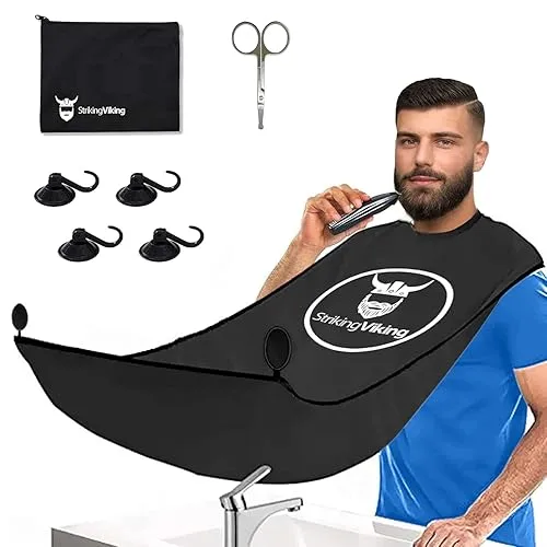 Striking Viking Beard Bib Hair Catcher Apron for Shaving and