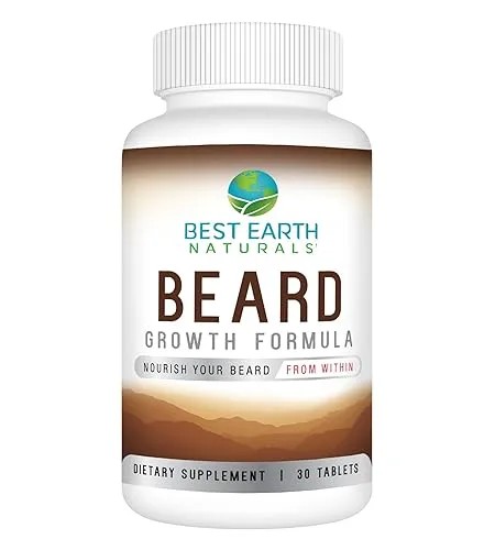Best Earth Naturals Beard Growth Formula for Men Vitamins, Nutrients,