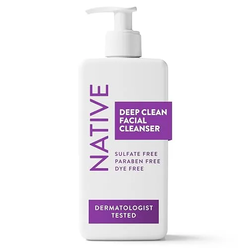 Native Deep Cleansing Facial Cleanser, for Oily to Combination Skin,