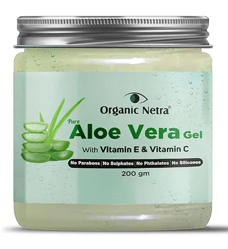 Organic Netra Pure Aloe Vera Gel with Vitamin C &