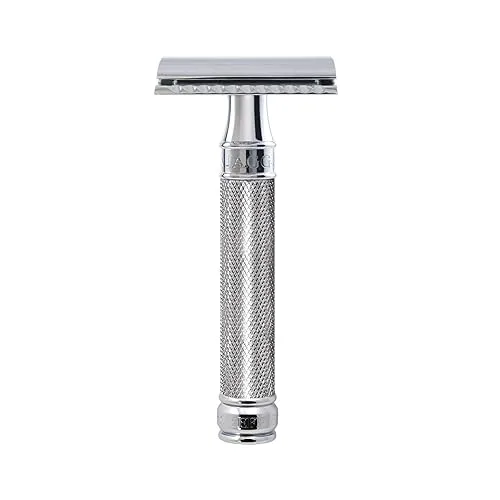 Edwin Jagger DE89KN Safety Razor with Knurled Effect Handle