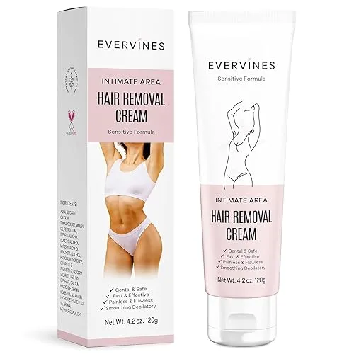Hair Removal Cream for Women: Gentle Depilatory Cream, 4.2 oz