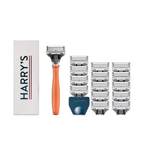 Harry's Original Shaving Kit for Men - Razor Handle, 15