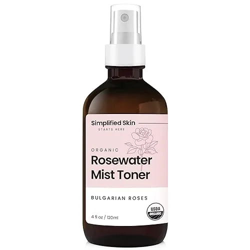 Organic Rose Water Spray for Face, Hair, & Body -