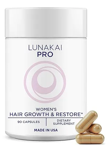 Lunakai PRO USA Made Women’s Hair Growth & Restore Vitamins