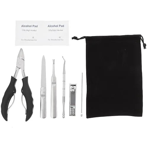 7pcs Toenail Nipper Set Stainless Steel Nail Clipper Grooming Kit