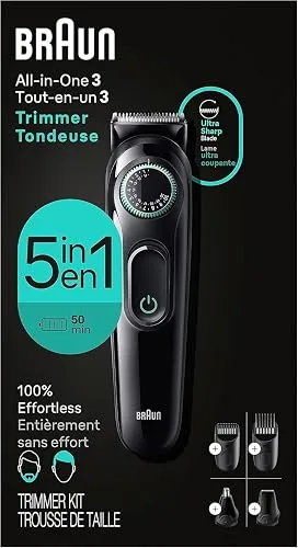 Braun All-in-One Style Kit Series 3 3450, 5-in-1 Trimmer for