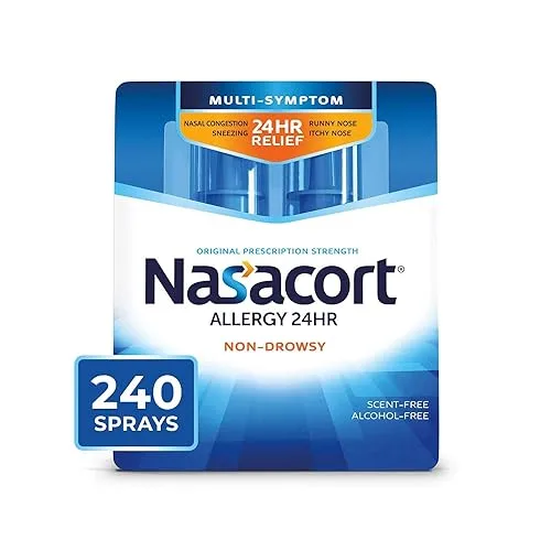 Nasacort 24HR Allergy Nasal Spray for Adults, Non-drowsy & Alcohol