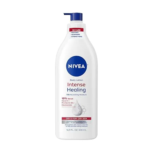 NIVEA Intense Healing Body Lotion, 72-Hour Moisturizing Lotion,16.9 FL OZ