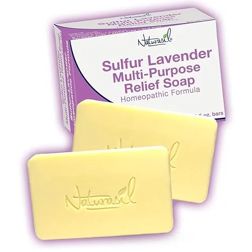 Naturasil Sulfur Soap Treatment w/Pure Lavender | Max-Strength Natural Relief