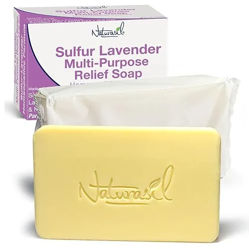 Naturasil Sulfur Soap Treatment w/Pure Lavender | Max-Strength Natural Relief