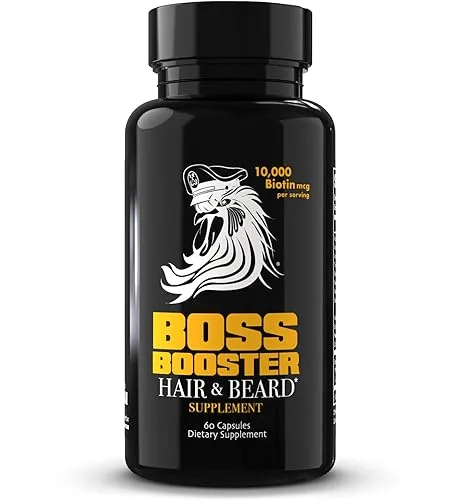 Bossman Boss Booster Beard & Hair Biotin Supplement - 60