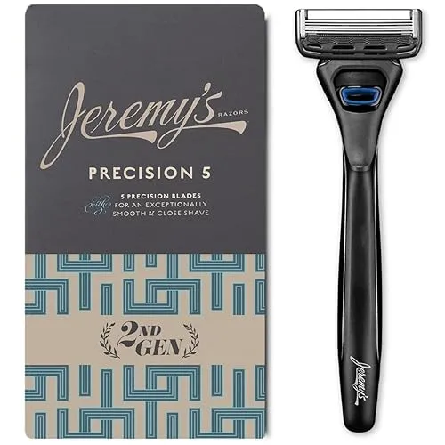 Jeremy's Razors for Men: Precision 5 Blade Razor - Stainless