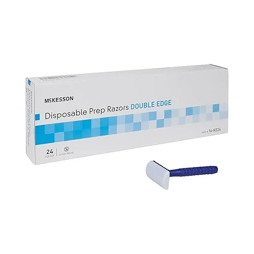 McKesson Disposable Razors [24 Count] Prep Shaving Razor, Single Blade