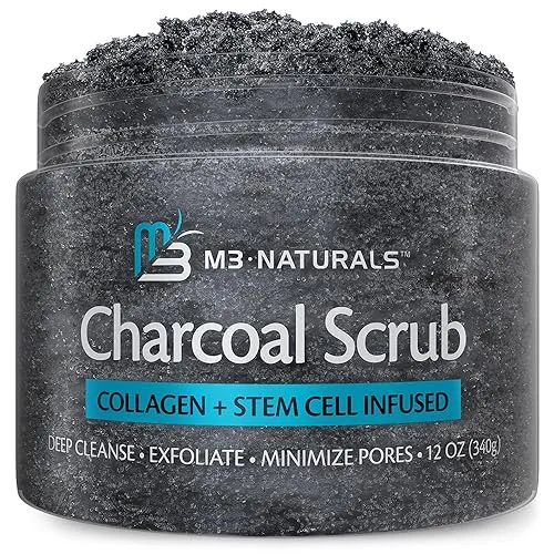 Exfoliating Charcoal Scrub with Collagen & Stem Cells – Salt