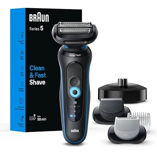 Braun Electric Shaver for Men, Series 5 5150cs, Wet &