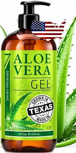 Seven Minerals Aloe Vera Gel with Freshly Cut Organic Aloe