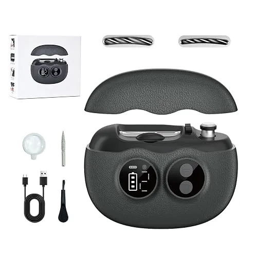 3-in-1 Electric Nail Trimmer, Rechargeable Manicure Set with Attachments &
