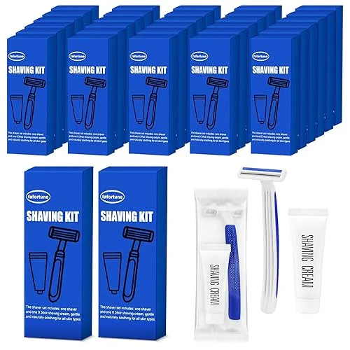 Shave Kit in Bulk Twin Blade Razors with Protective Cap,Disposable