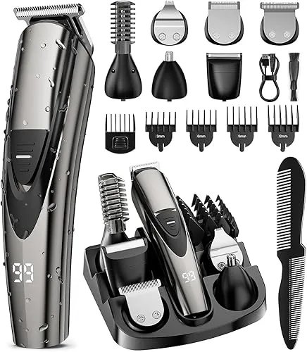 SHPAVVER Beard Trimmer for Men: Professional Barber Hair Clippers -