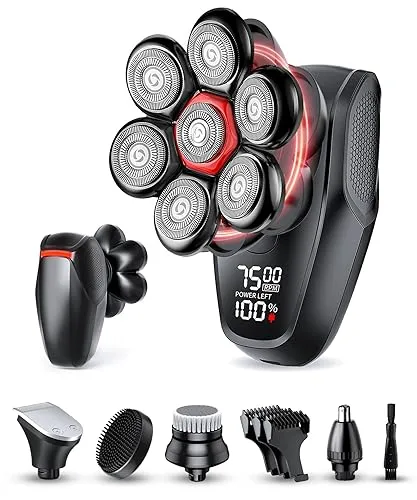 Head shavers for Bald Men 5-in-1 Men's Grooming Kit, 7D