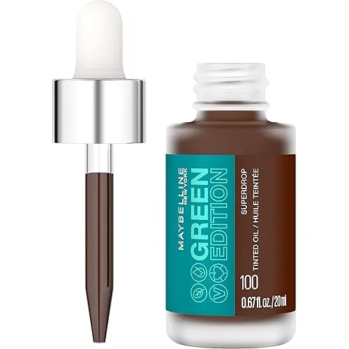 Maybelline Green Edition Superdrop Tinted Oil Base Makeup, Adjustable Natural