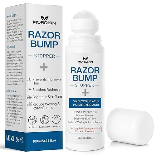 Morovan Razor Bumps Treatment: Ingrown Hair Solution for Bikini Area,