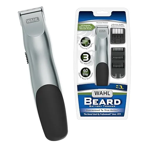 Wahl Groomsman Battery Operated Facial Hair Trimmer for Beard &