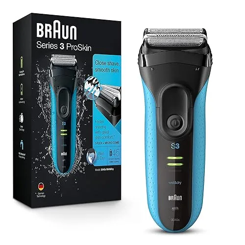 Braun Electric Series 3 Razor with Precision Trimmer, Rechargeable, Wet