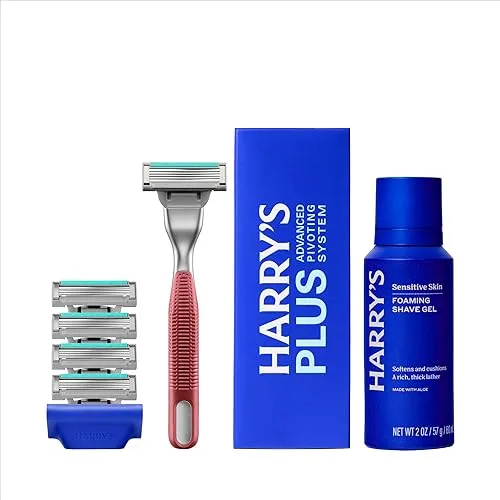 Harry's Plus Shaving Kit for Men - Premium Handle, 5