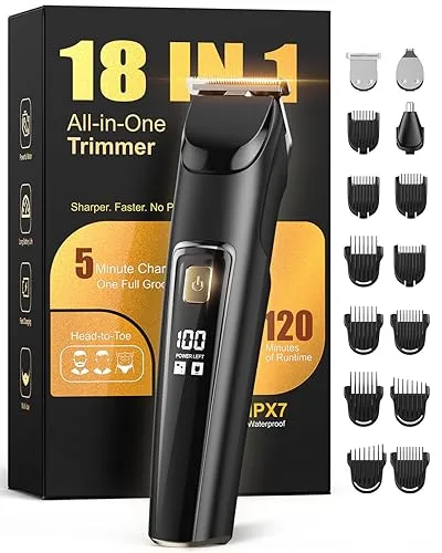 Beard Trimmer for Men, All-in-One Electric Razor & Hair Clipper,