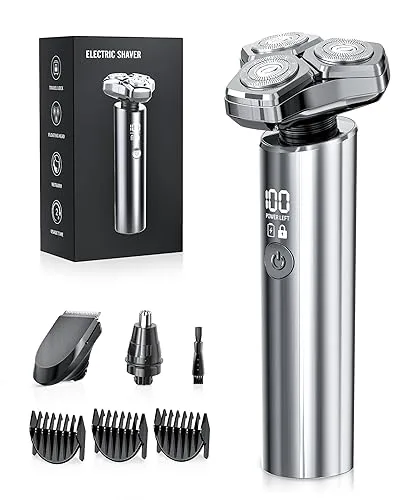 Electric Razor for Men，10,000RPM High-Speed Motor, IPX8 Waterproof, 𝐔𝐩𝐠𝐫𝐚𝐝𝐞𝐝 𝐂𝐮𝐫𝐯𝐞𝐝