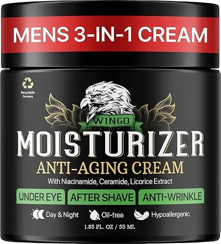 Mens Face Moisturizer Anti-Aging Cream - Lightweight After Shave Lotion
