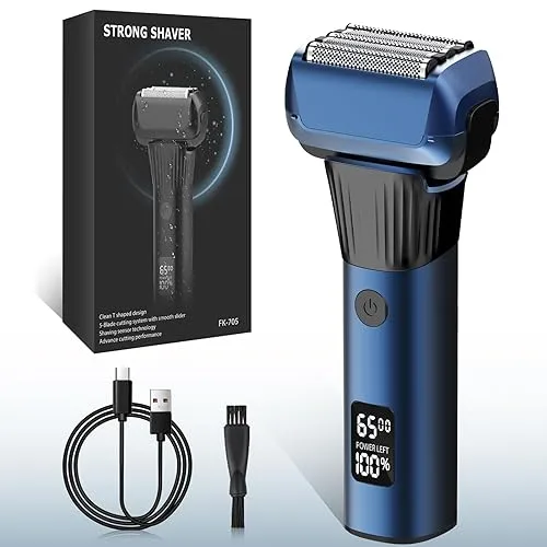 Electric Razor for Men, 2-Speed 5-Blade Electric Shavers for Men
