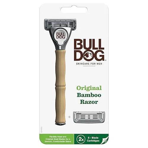 Bulldog Mens Skincare and Grooming Original Bamboo Razors for Men