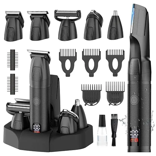 Bomxin Manscape Body & Beard Trimmer for Men,Waterproof,6 in 1