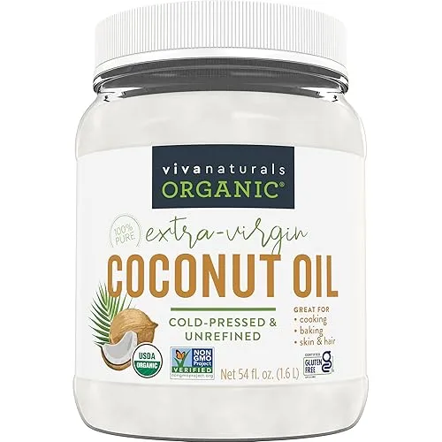 Viva Naturals Organic Coconut Oil, 54 fl oz – Unrefined,