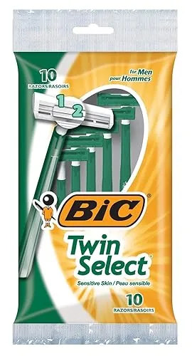 Bic Shaver Mens Twin Select Sensitive 10 Count (Pack of