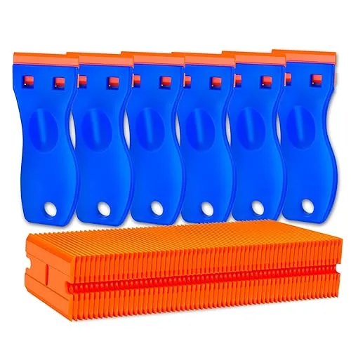 Plastic Razor Blade Scraper Tool, 6 Pcs Razor Scraper with