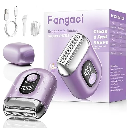 Cordless Electric Shaver for Women: Mini Electric Razors with LED